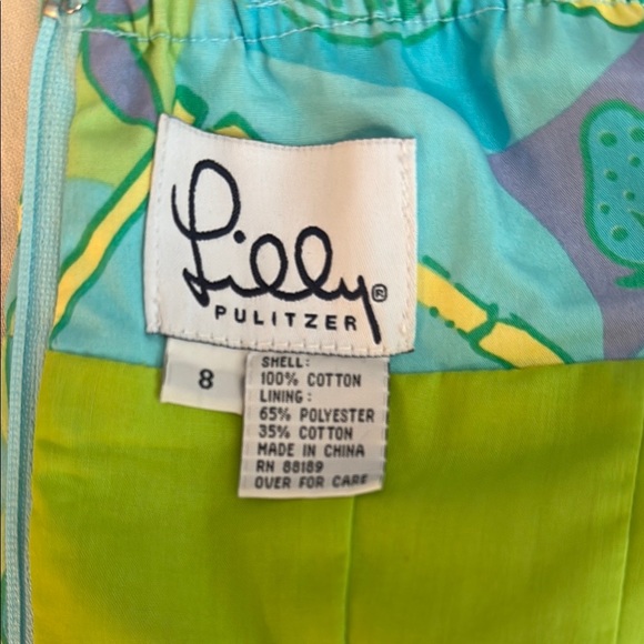 Lilly Pulitzer Resort Halter Dress in Blue and Green - Picture 7 of 9